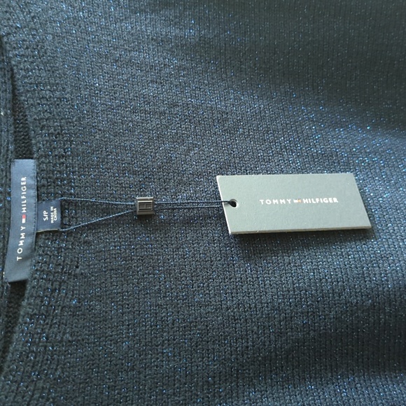 NWT Tommy Hilfiger boatneck navy and blue sparkle sweater size small - Picture 3 of 7